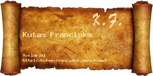 Kutas Franciska névjegykártya